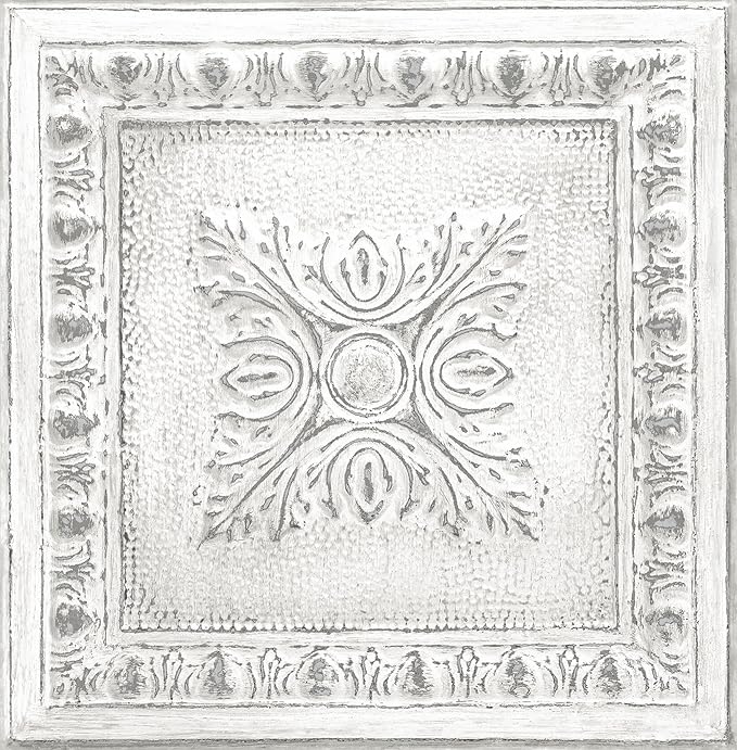 NuWallpaper NU2495 Reclaimed Tin Peel & Stick Wallpaper