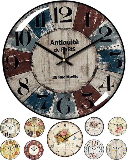 Decorative Wall Clocks Batterys Operated, Retro Wall Clock