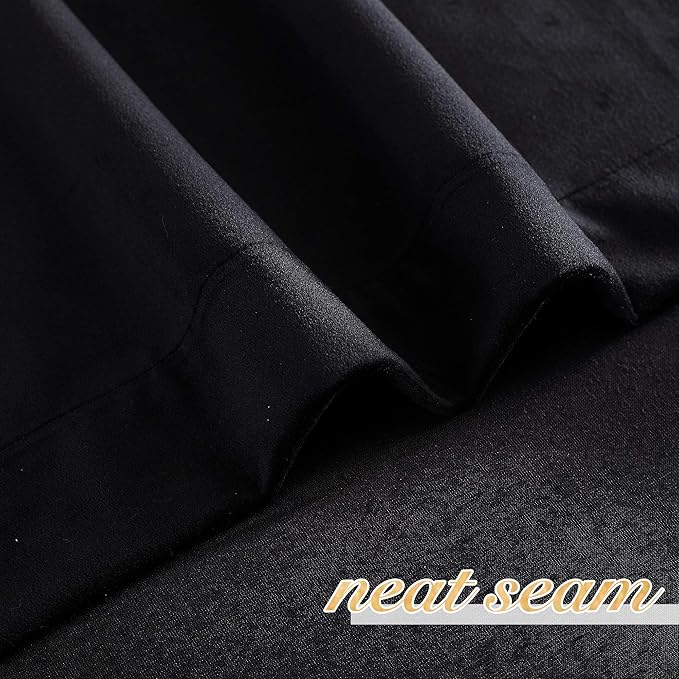 NICETOWN Insulated Black Out Velvet Curtains