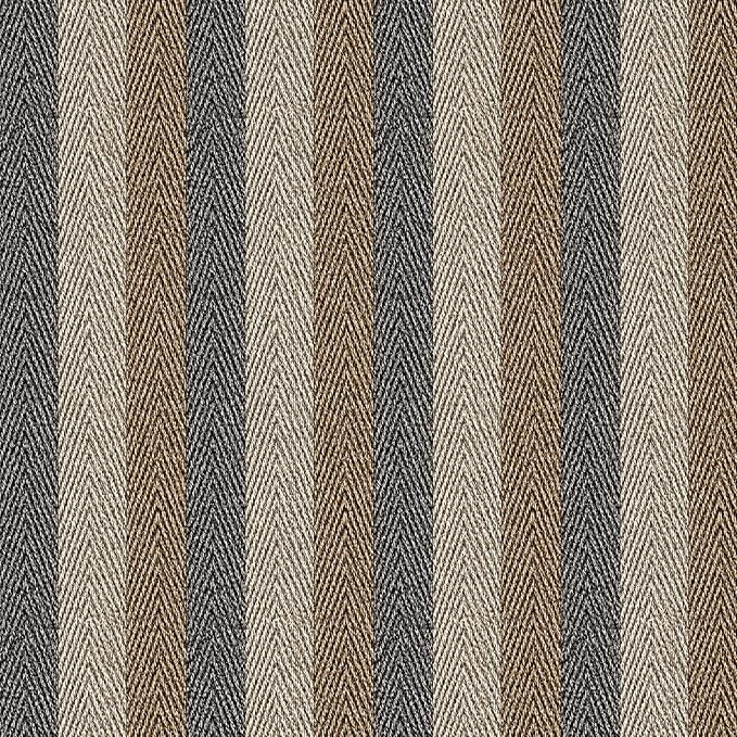 Simon&Siff Textured Fabric Wallpaper Peel and Stick 17.3"x800" Beige/Brown/Grey