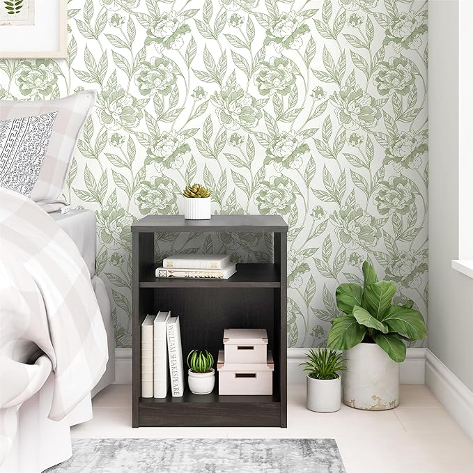 Timeet Peel and Stick Wallpaper Green Floral Wall Paper
