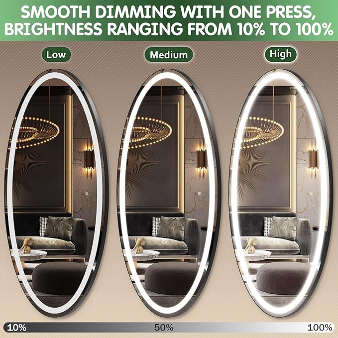 FENNIO 70" x 36" Large Wall Mounted Mirror