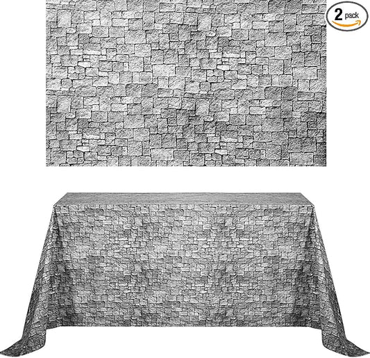 Chuangdi 2pcs 4.5 x 9 Feet Brick Wallpaper Peel and Stick Backdrop Tablecloth