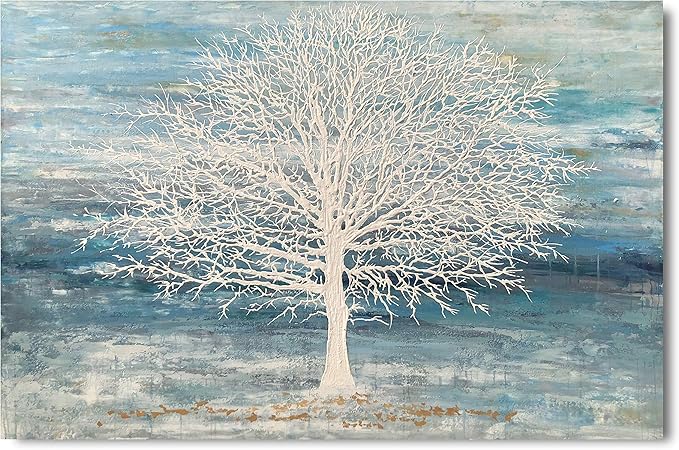 Yihui Arts Canvas Art Wall Decor, Modern Nature Teal Artwork Prints, Large Size
