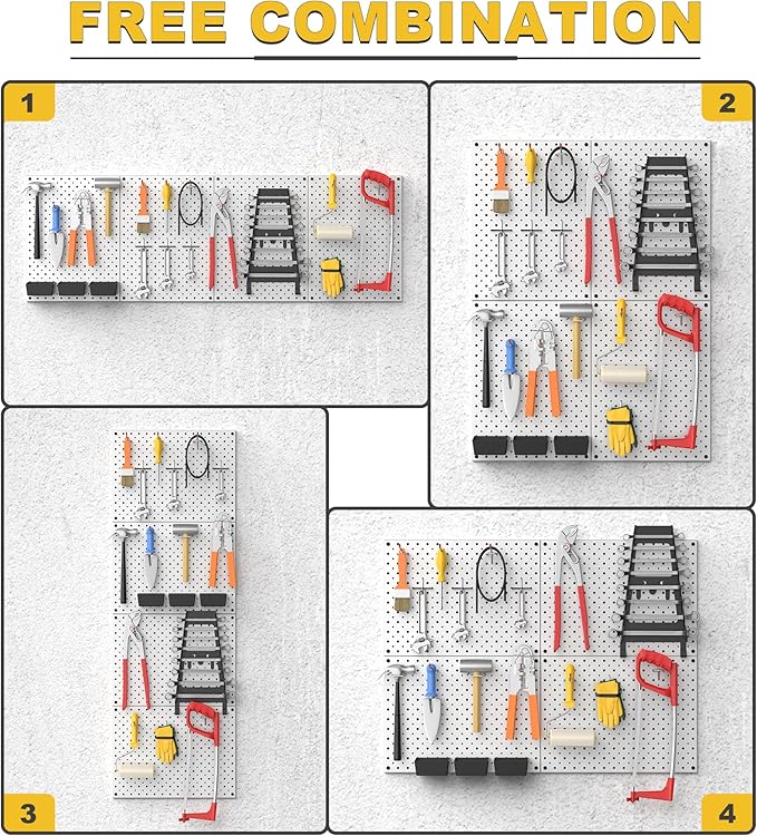 Ultrawall Metal Pegboard Panels, Pegboard Wall Organizer, Peg Boards