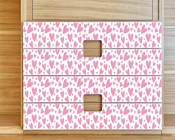 FLFK Pink Heart Wallpaper Border