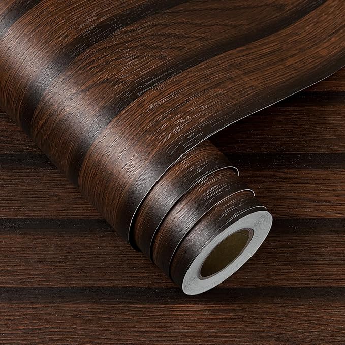 FunStick 16"x240" Peel and Stick Wallpaper Wood Slats Self Adhesive Wall Paper