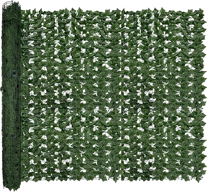 Artificial Ivy Privacy Fence Roll Screen, Garden Greenery Decor