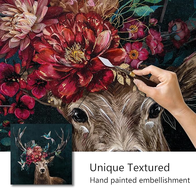 JolyWell Deer Canvas Wall Art