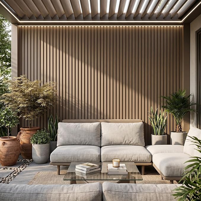 From Plain to Beautiful in Hours WPC Exterior Wall Slat Panels Waterproof