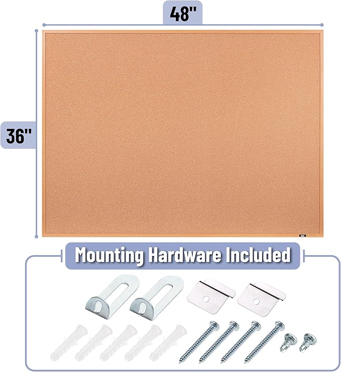 Mr. Pen- Cork Notice Board, 48 X 36 Inches, Cork Bulletin Board