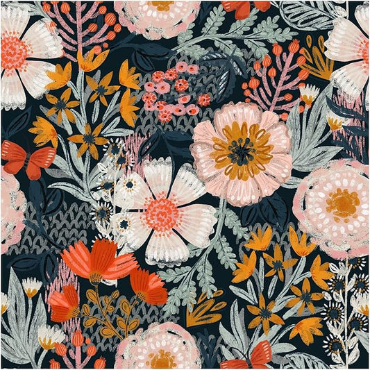 HAOKHOME Boho Peel and Stick Wallpaper Floral Wall Paper Removable