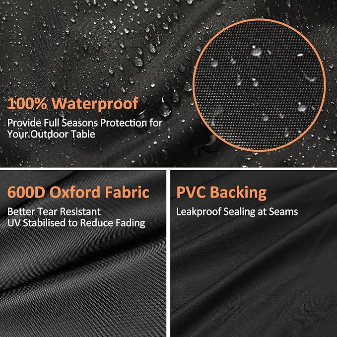 Grill Cover Designed for Charbroil Classic 360 3-Burner & Charbroil Grill Gas2Coal, 600D Heavy Duty Waterproof Cover for Outdoor Grill