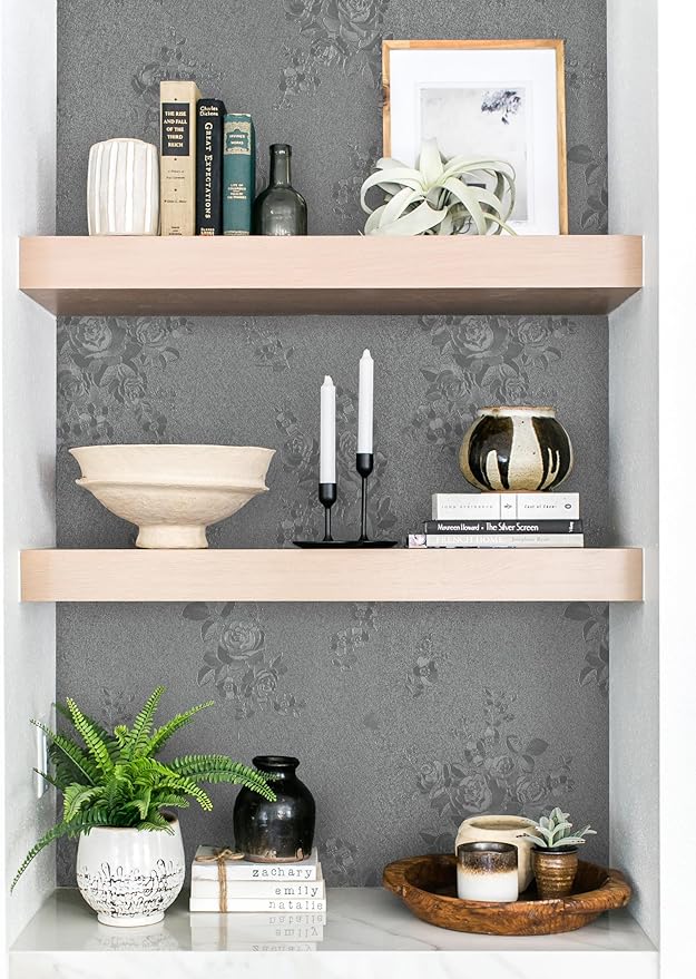 Erfoni 78.7"x17.7" Grey Contact Paper Gray Peel and Stick Wallpaper Thicken