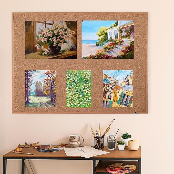 Mr. Pen- Cork Notice Board, 48 X 36 Inches, Cork Bulletin Board