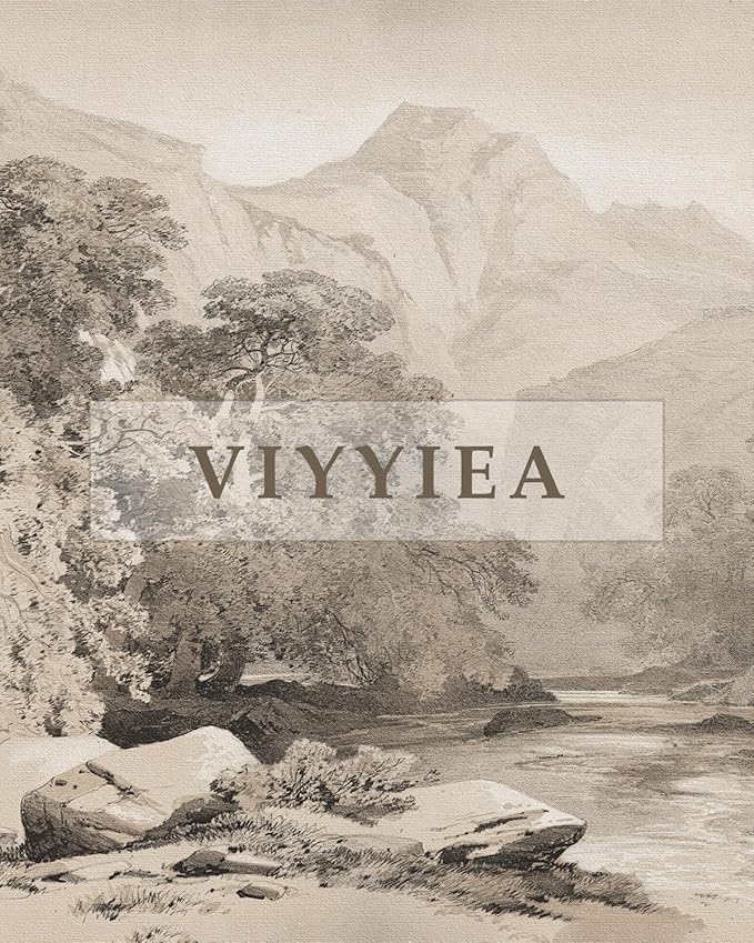 VIYYIEA Extra Large Canvas Wall Art, 36x54 Inch Neutral Vintage Landscape Wall Decor, Minimalist Mountain Scenery for Living Room, Bedroom, Above Sofa