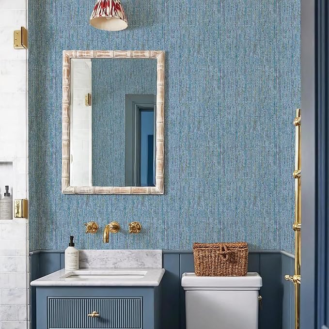 JiffDiff Woven Wallpaper Peel and Stick 17.3" 400x 0 Colorful Paint Grasscloth