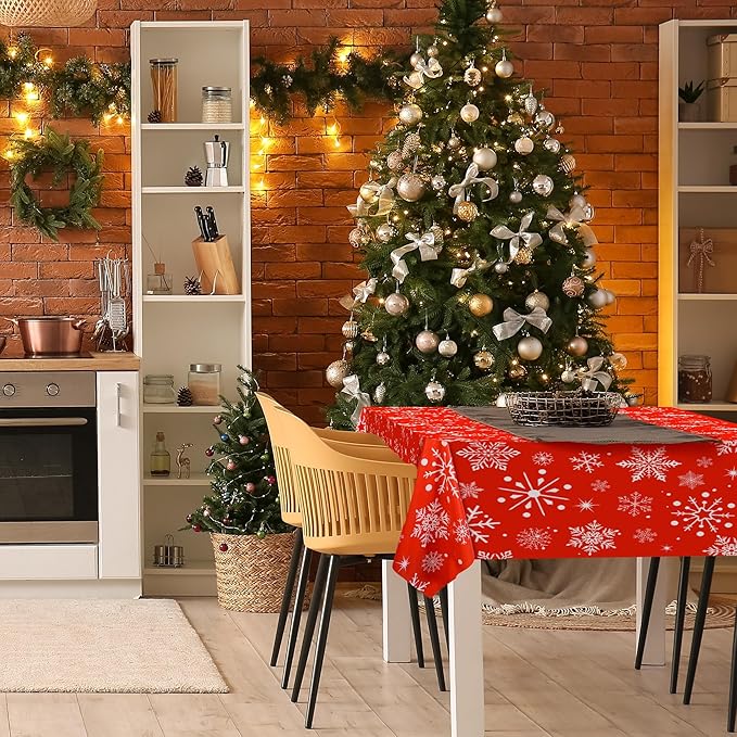 Kochorie 100 Ft x 54 Inch Snowflake Tablecloth Roll