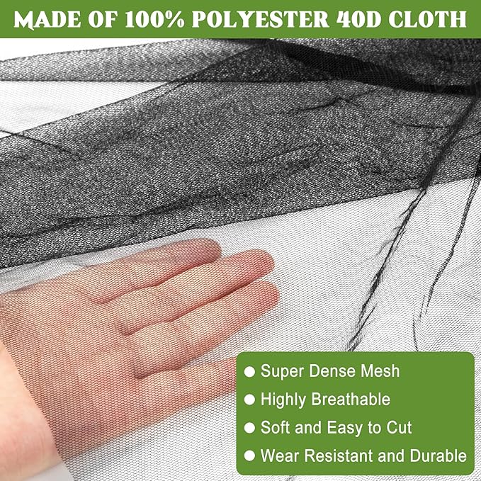 39 x 10 Ft Mosquito Netting, Garden Bird Netting for Patio, Insect Mosquito Net for Plant Protection Breathable Mesh Garden Plant Covers Protect Vegetables Fruits from Birds Bugs