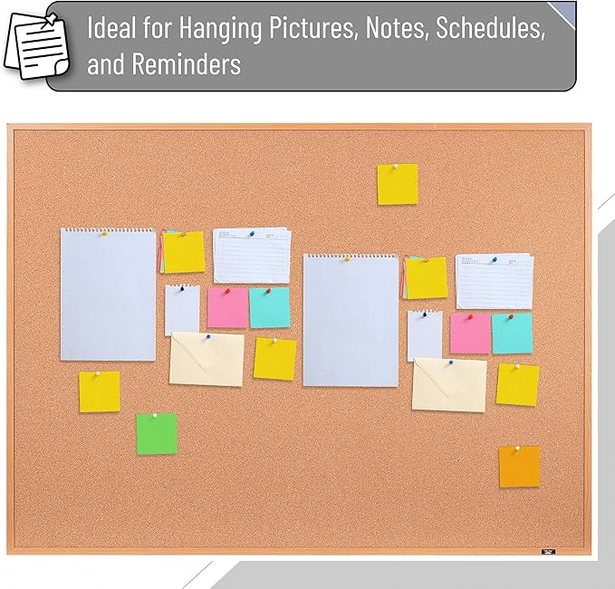 Mr. Pen- Cork Notice Board, 48 X 36 Inches, Cork Bulletin Board