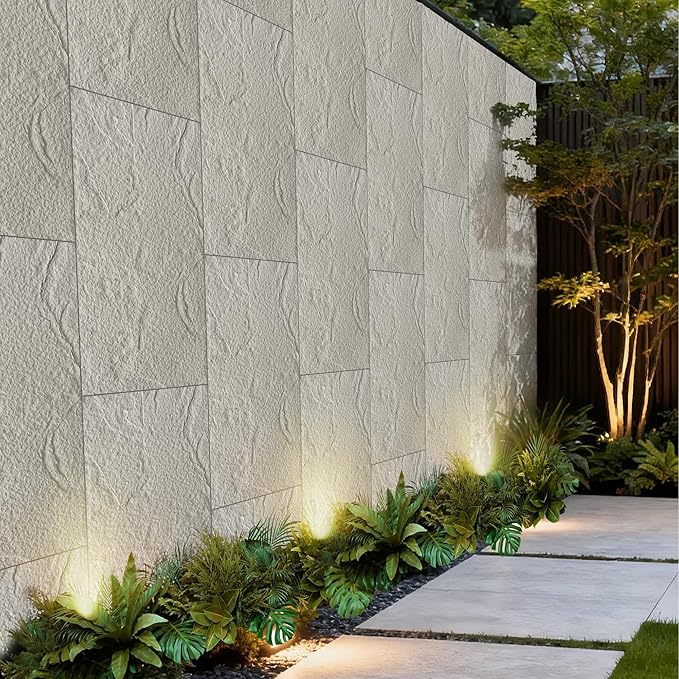 3D Faux Stone Wall Panels, Lightweight & Waterproof Accent Marble Stone Skin