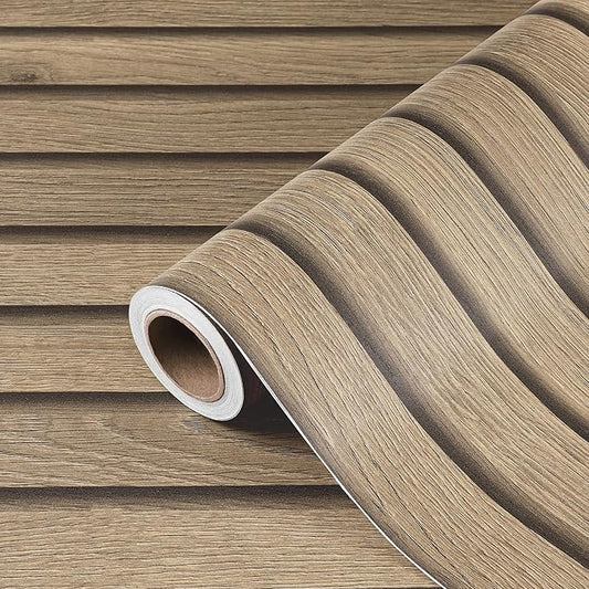 17.7x317 Slats Wood Wallpaper Peel and Stick Wood Slat Contact Paper Slat Wall