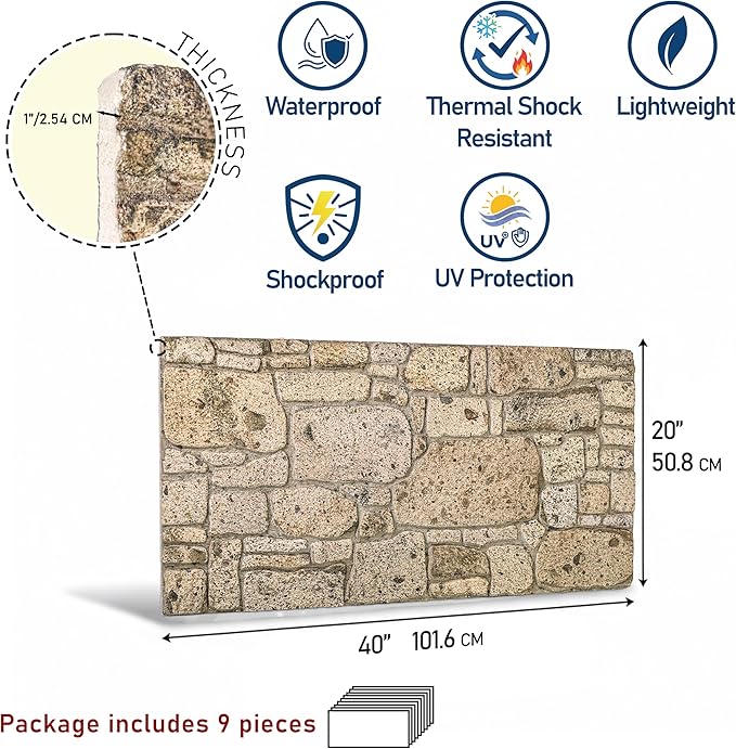 3D Faux Brick Wall Panels