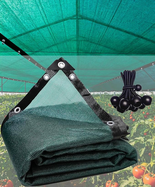 90% Green Shade Cloth 6ft x 8ft Heavy Duty Outdoor Mesh Tarp with Grommets, Sun Shade Canopy for Patio, Garden, Greenhouse, Chicken Coops, Plants Vegetables, Swimming Pool
