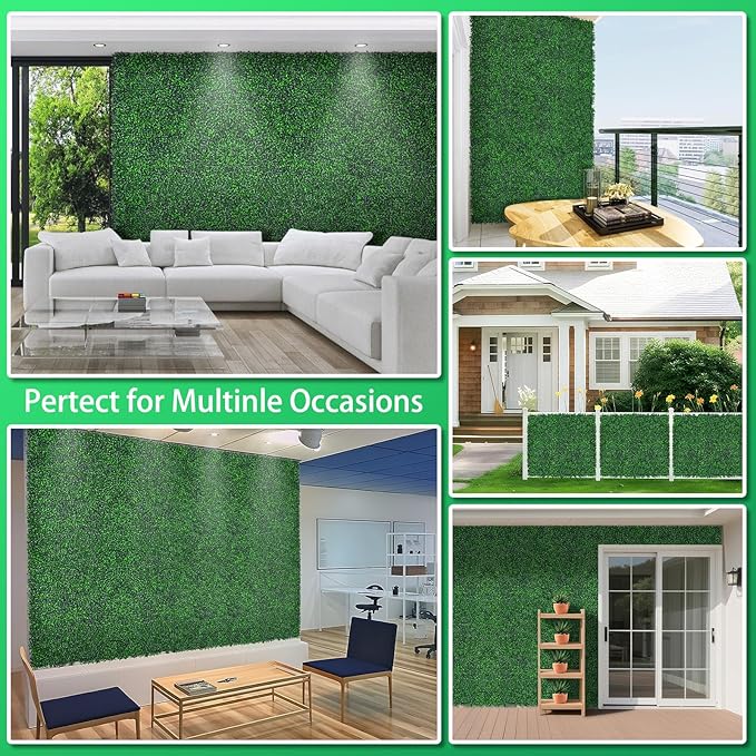 Yangrass Artificial Greenery Wall Roll, Vine Leaf Fence Panels