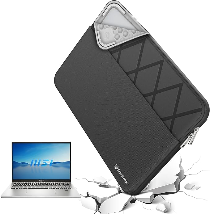 Smatree Laptop Sleeve for 16 inch MSI Stealth A16 AI/16 AI Studio A1V, for 16 inch MSI Creator A16/Pulse A16 AI, for CreatorPro 16 AIStudio, Case with Pocket, Patented Shockproof Design (E640)