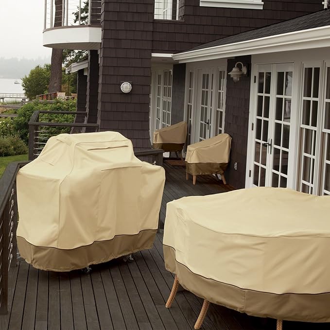 Classic Accessories Veranda Water-Resistant 100 Inch Conversation Set/General Purpose Patio Furniture Cover, Patio Furniture Covers