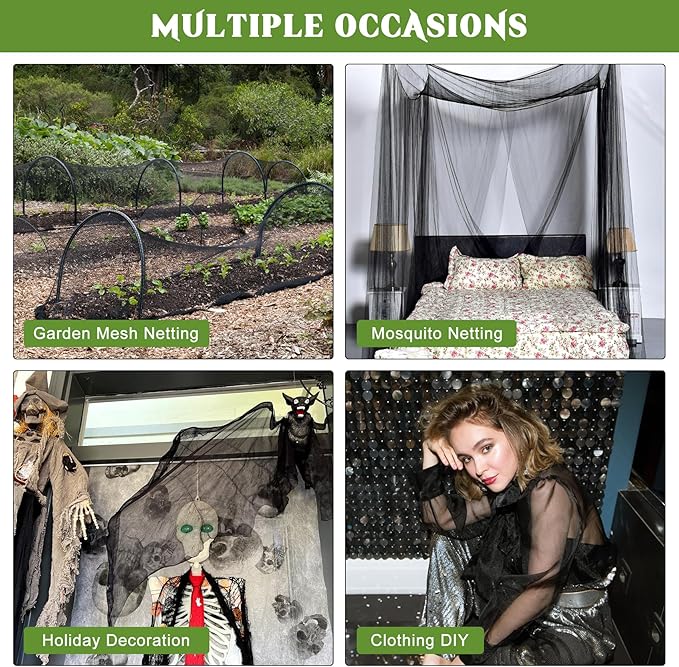 39 x 10 Ft Mosquito Netting, Garden Bird Netting for Patio, Insect Mosquito Net for Plant Protection Breathable Mesh Garden Plant Covers Protect Vegetables Fruits from Birds Bugs