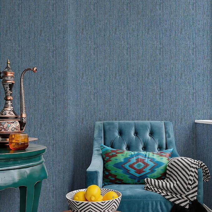 JiffDiff Woven Wallpaper Peel and Stick 17.3" 400x 0 Colorful Paint Grasscloth