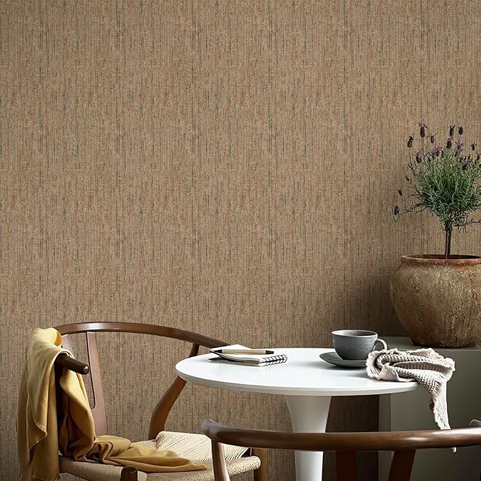 JiffDiff Woven Wallpaper Peel and Stick 17.3" x 120" Colorful Paint Grasscloth
