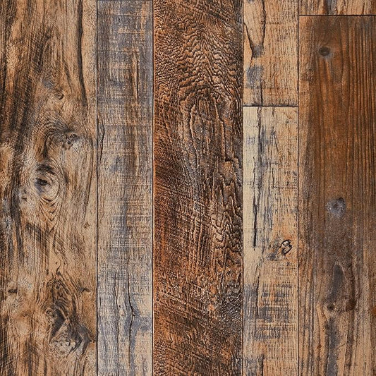 WENMER 23.6" x 78.7" Brown Wood Peel and Stick Wallpaper Shiplap Self Adhesive