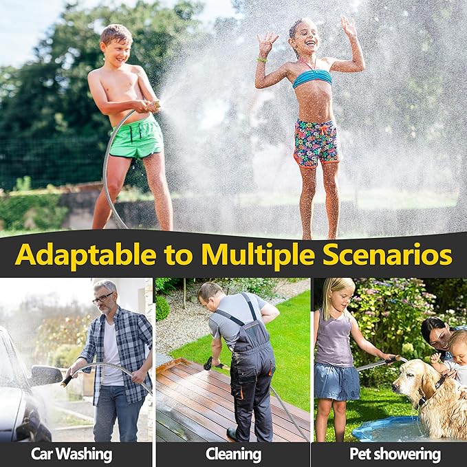 50 ft Stainless Steel Garden Hose - 2026 New Upgraded Metal Water hose - Flexible Water Hoses Pipes with Latex Core, 3/4" Solid Brass Connector - No-Expandable Watering Garden Hoses