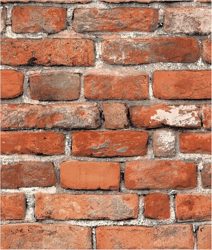 Faux Brick Peel and Stick Wallpaper 17.7" x 197" Contact Paper
