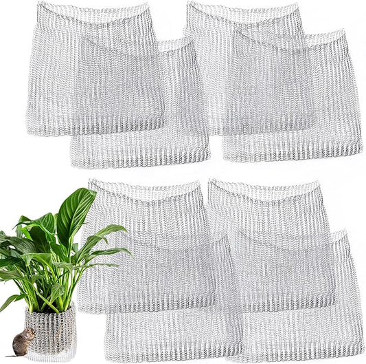 Root Guard Gopher Proof Wire Basket Mole and Vole Mesh Wire Baskets Underground Stainless Steel Wire for Plants Root Protection (Silver, 5 Gallon/ 8 Packs)