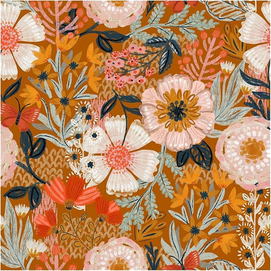 HAOKHOME Boho Peel and Stick Wallpaper Floral Wall Paper Removable
