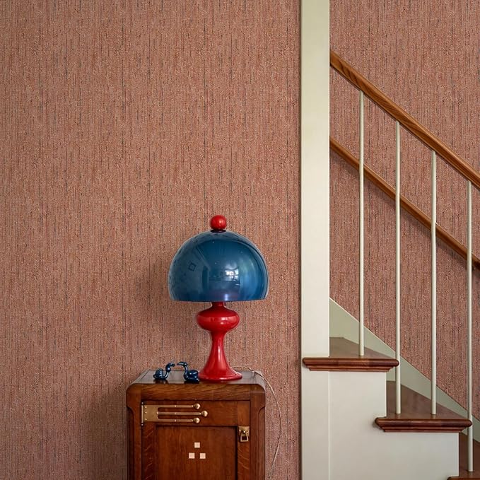 JiffDiff Woven Wallpaper Peel and Stick 17.3" x 400" Colorful Paint Grasscloth
