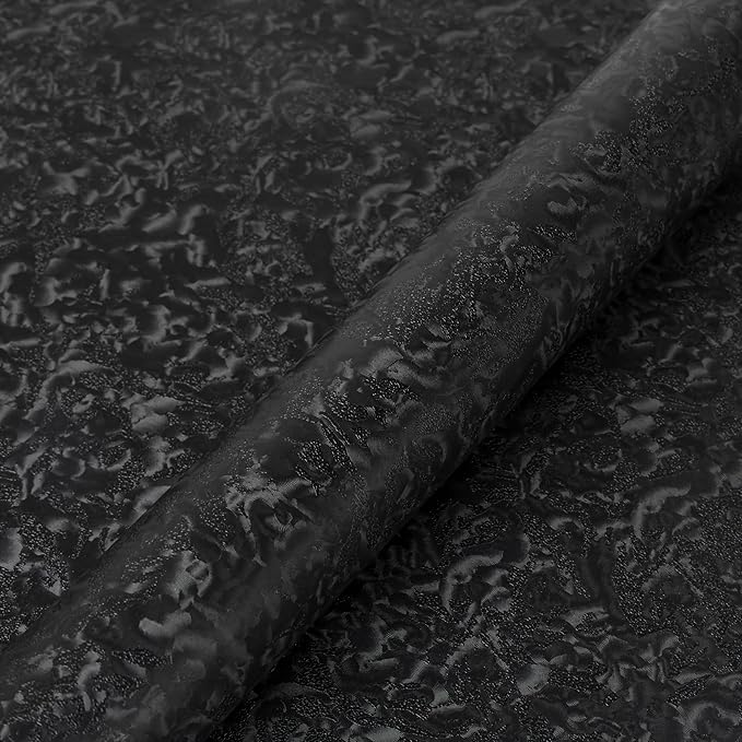 Abyssaly Black Textured Peel and Stick Wallpaper