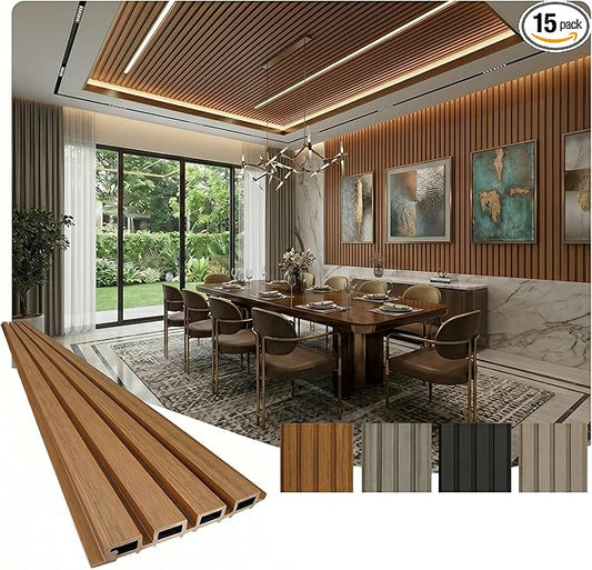 From Plain to Beautiful in Hours WPC Exterior Wall Slat Panels Waterproof