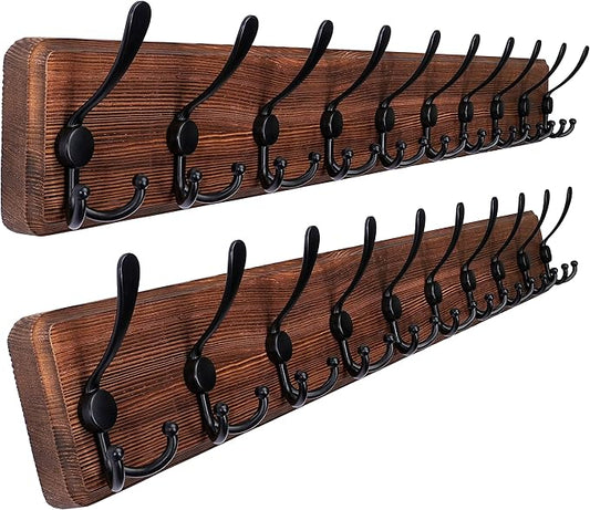 SKOLOO Rustic Large Wall Mounted Coat Rack-38.6'' Long Coat Rack