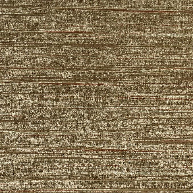 Livelynine 15.8x197 Vintage Gold Peel and Stick Wall Paper Textured Grasscloth