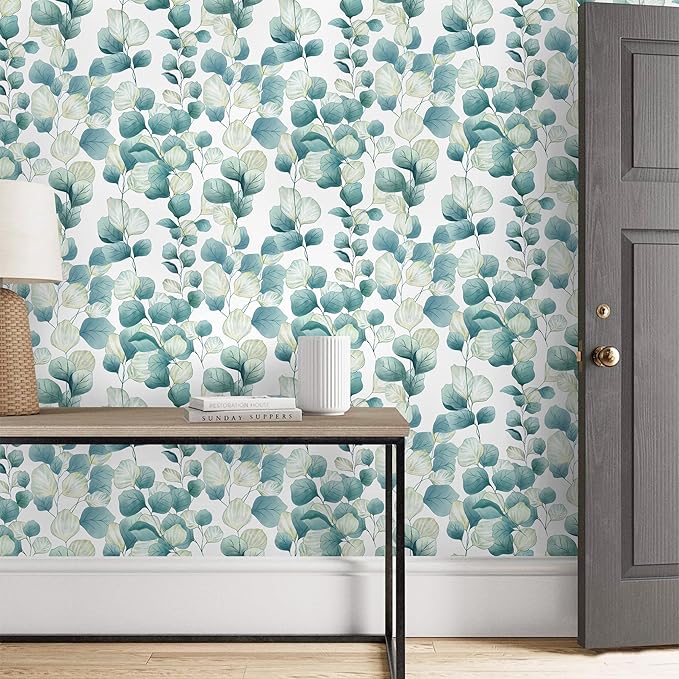 Timeet Peel and Stick Wallpaper Boho Leaf Contact Paper Removable Self Adhesive