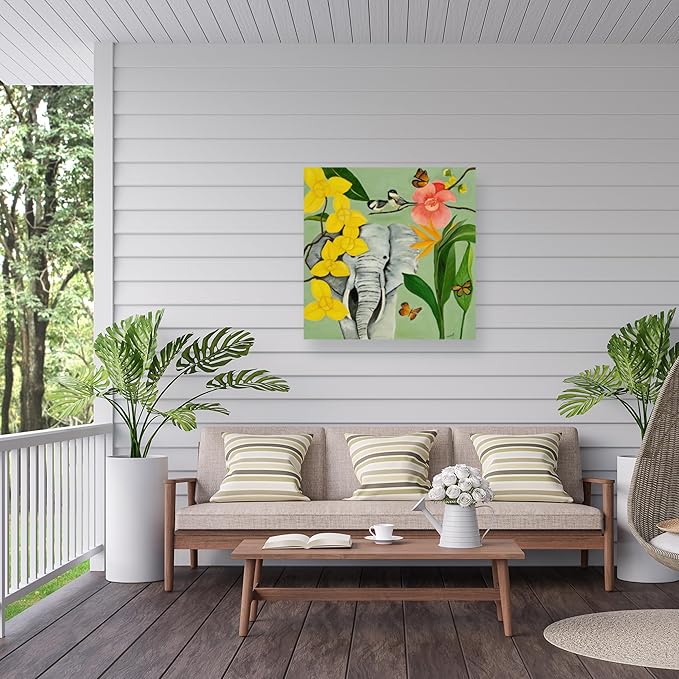 Trademark Fine Art Outdoor Canvas Art - Isabelle Ri 'Gentle Giant' Wall Art for Outdoor Spaces, Patios, or Gardens