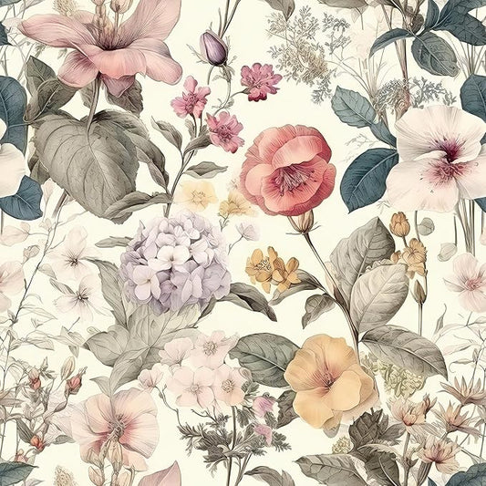 Jeweluck Floral Wallpaper Peel and Stick Vintage Floral Contact Paper Peel and