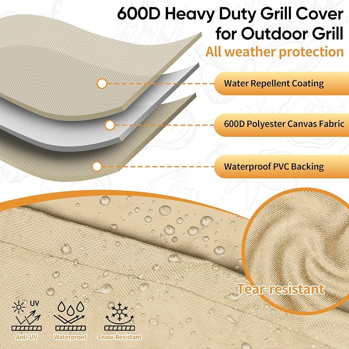 NEXCOVER Grill Cover, 30 Inch Waterproof BBQ Cover, 600D Heavy Duty Gas Grill Cover, Fade Resistant, Rip Resistant Barbecue Cover for Weber,Brinkmann, Char Broil, Holland, Jenn Air