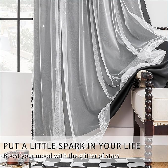 XiDi Curtains for Bedroom Windows, Unicorn Curtains for Kids Room