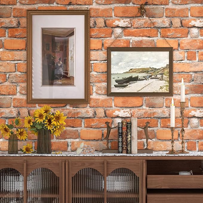Faux Brick Peel and Stick Wallpaper 17.7" x 393" Contact Paper